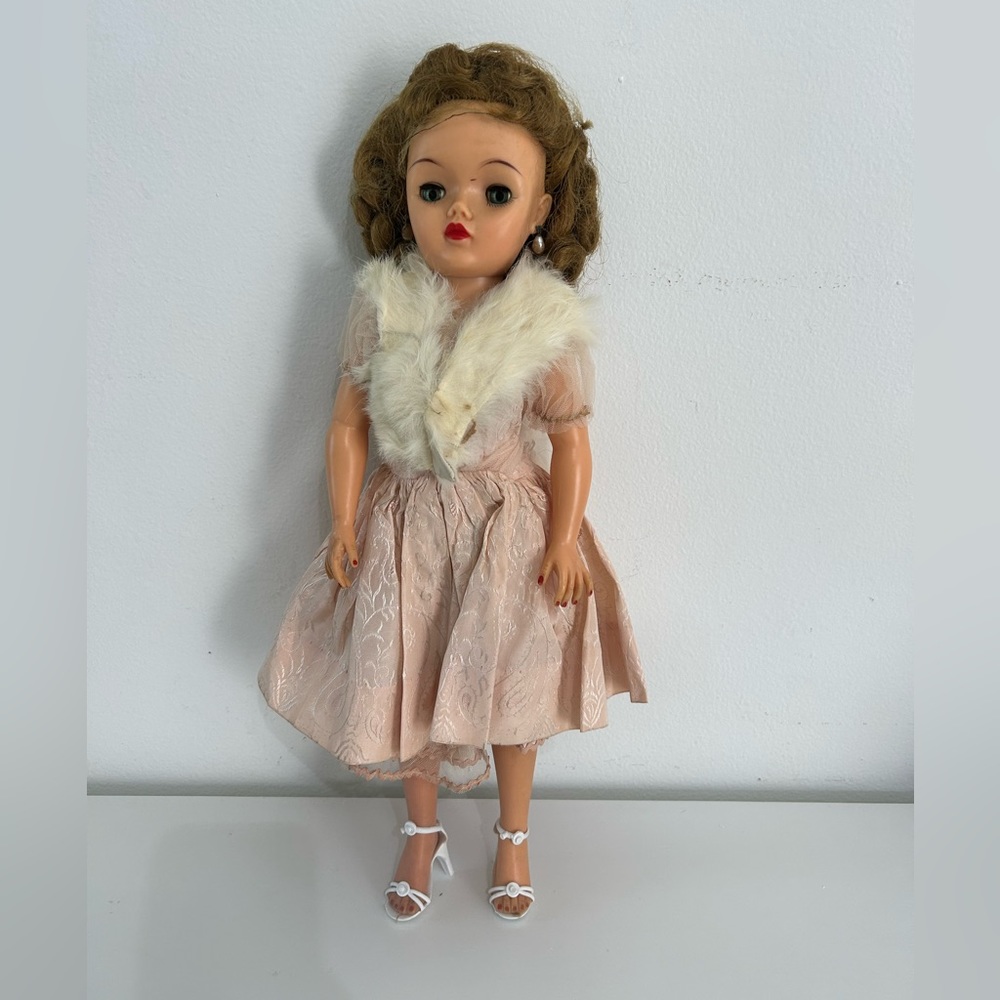 1950’s Vintage Little Miss Revlon Ideal Doll VT-18 Pink Queen Of Diamonds Outfit